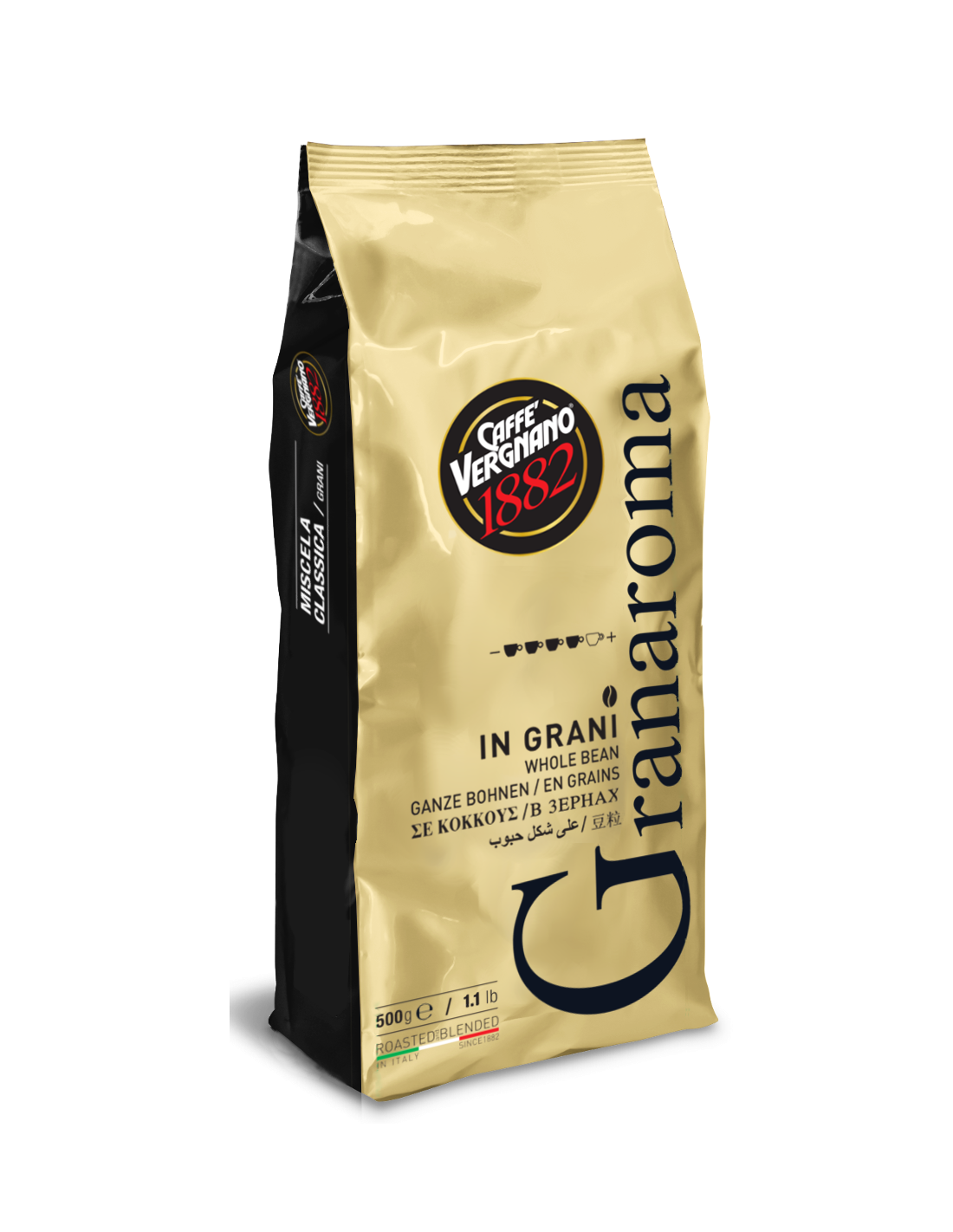 Cafenet – Caffè Vergnano - Café en grains – GRAN AROMA - Paquet 1kg
